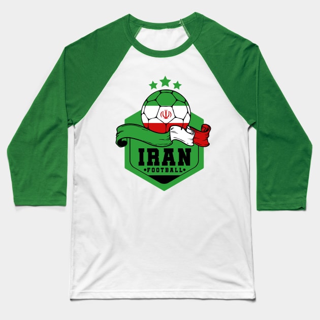 Iran Football Baseball T-Shirt by footballomatic